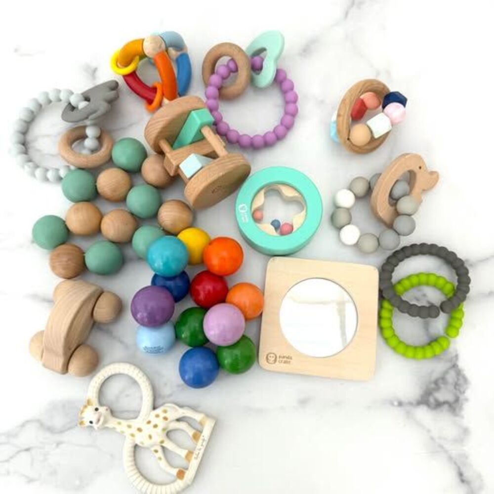 KiwiCo Panda Crate and Sophie la Girafe High End Baby Toy Bundle